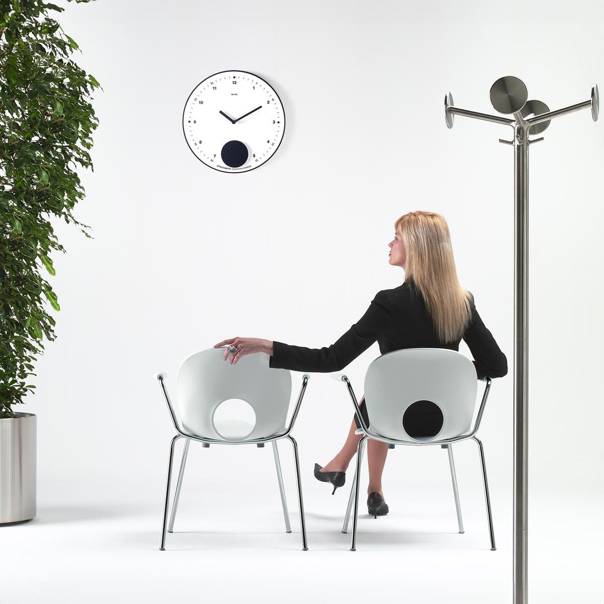 Appuntamento white | Orologio a pendolo da parete — foto 2